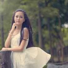 石门公园再遇蓝妹妹