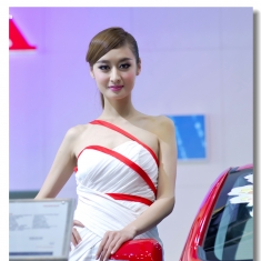 车展不看车------美女车模