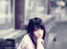 调出忧郁的灰色美女色调