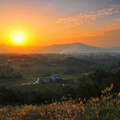 广西蒙山大塘村早晨