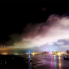 三亚湾之夜 | 快门见 摄