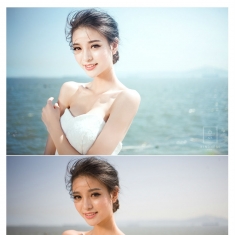 PS后期调出通透清新的美女照片