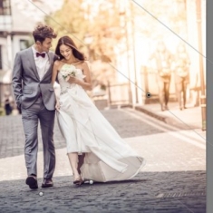 Lightroom调出街道婚片暖色艺术效果