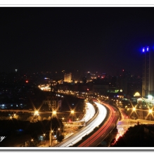 第一次用快门线拍夜景