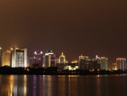 南湖东岸夜景（三幅拼接）