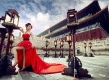 古建筑人物作品增加天空及美化