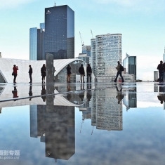 地面积水如何拍出多重花样？