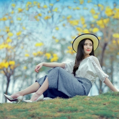 风铃花，人像