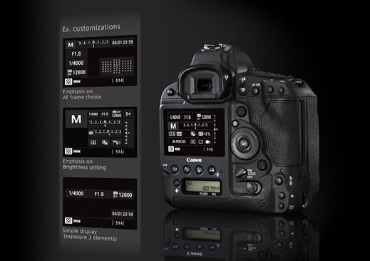 EOS-1D X Mark II配备自行布局拍摄时速控画面的“自定义速控”功能
